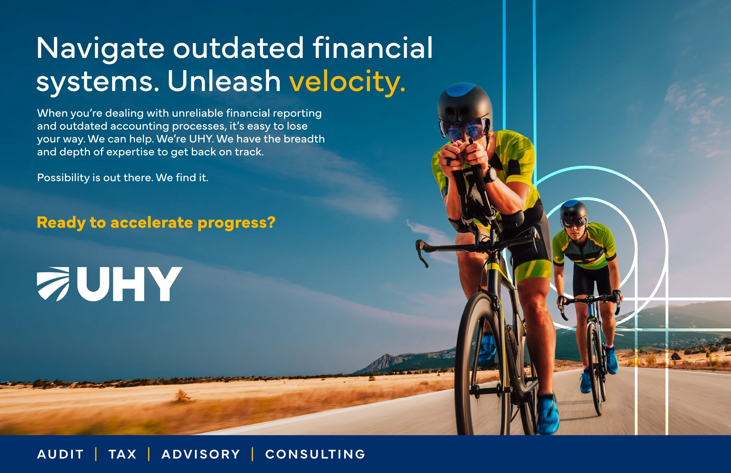 UHY Bike Racing Team Spread
